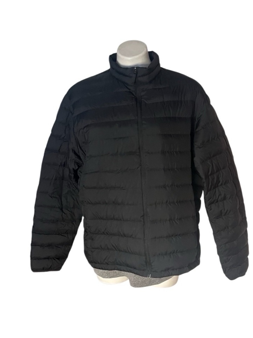 UNIQLO Ultra Light Down Black Puffer Jacket Zipper Front Womens Size XL